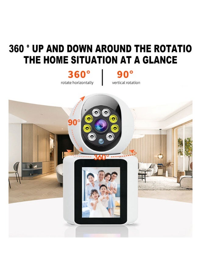 GLEVAR indoor security camera – two‑way audio & tracking – 360° panoramic rotation, motion alerts, night vision clarity, perfect for pet care and home surveillance - Image 5